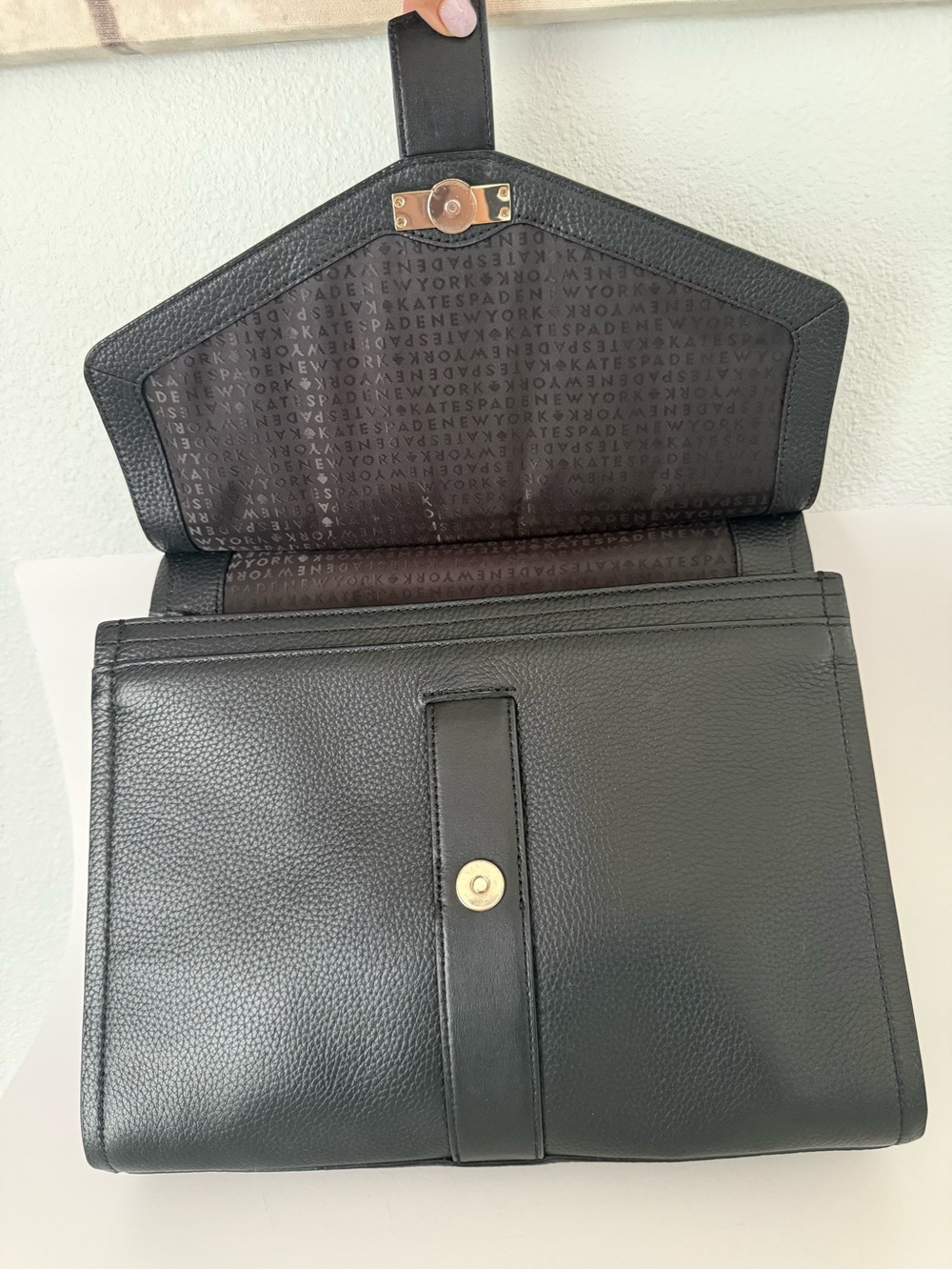 Kate Spade Black Leather Top-Handle Satchel - Picture 12 of 16